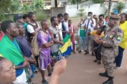 Marche de la Félicité/Sthémy et les siens accueillis avec les honneurs à Ntoum par le Délégué Spécial