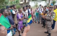Marche de la Félicité/Sthémy et les siens accueillis avec les honneurs à Ntoum par le Délégué Spécial
