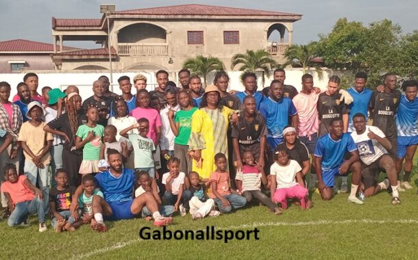 Football-Bienfaisance/Le FC Ndama et les internationaux gabonais sèment la joie aux enfants du Centre Les Petits Anges de Dieu